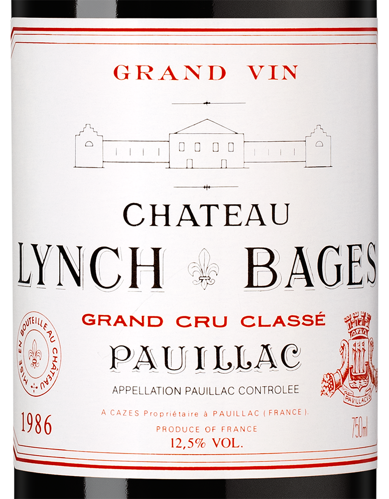 🍷 Вино Chateau Lynch-Bages, 1986 (160195), красное сухое, Франция