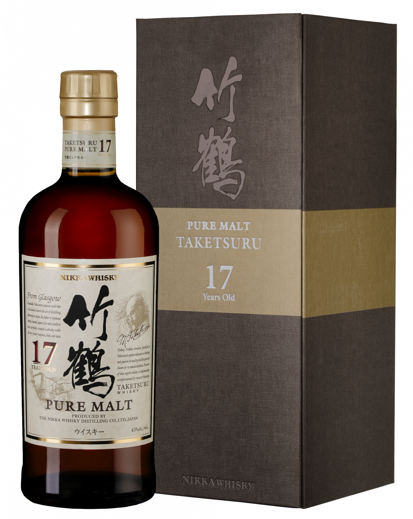 Солодовый виски. Виски Taketsuru Pure Malt. Nikka Whisky Taketsuru Pure Malt. Виски Никка Такецуру Пьюр Молт. Виски Nikka Taketsuru Pure Malt, 0.7 л.