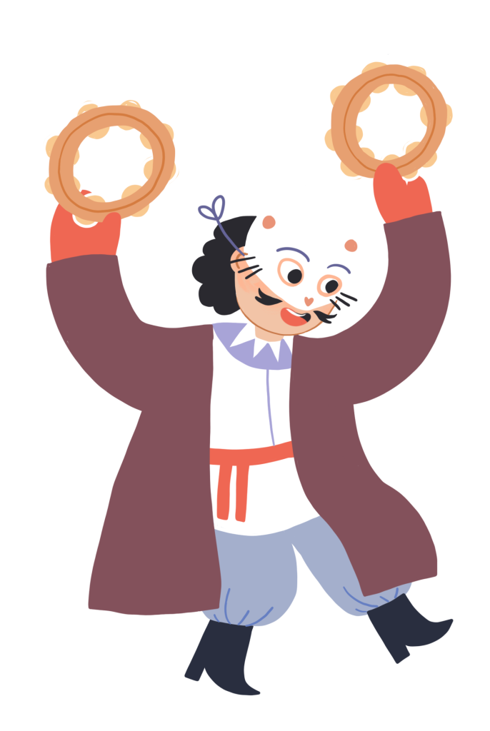 Кот с бубнами